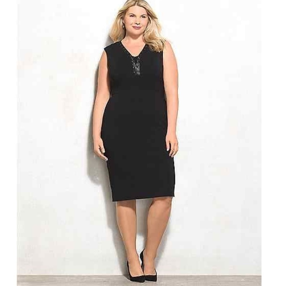 Beyond Ashley Graham Plus Size Lace Up Dress